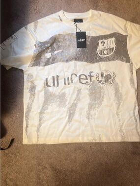 Cream Messi FC Barcelona T-shirt